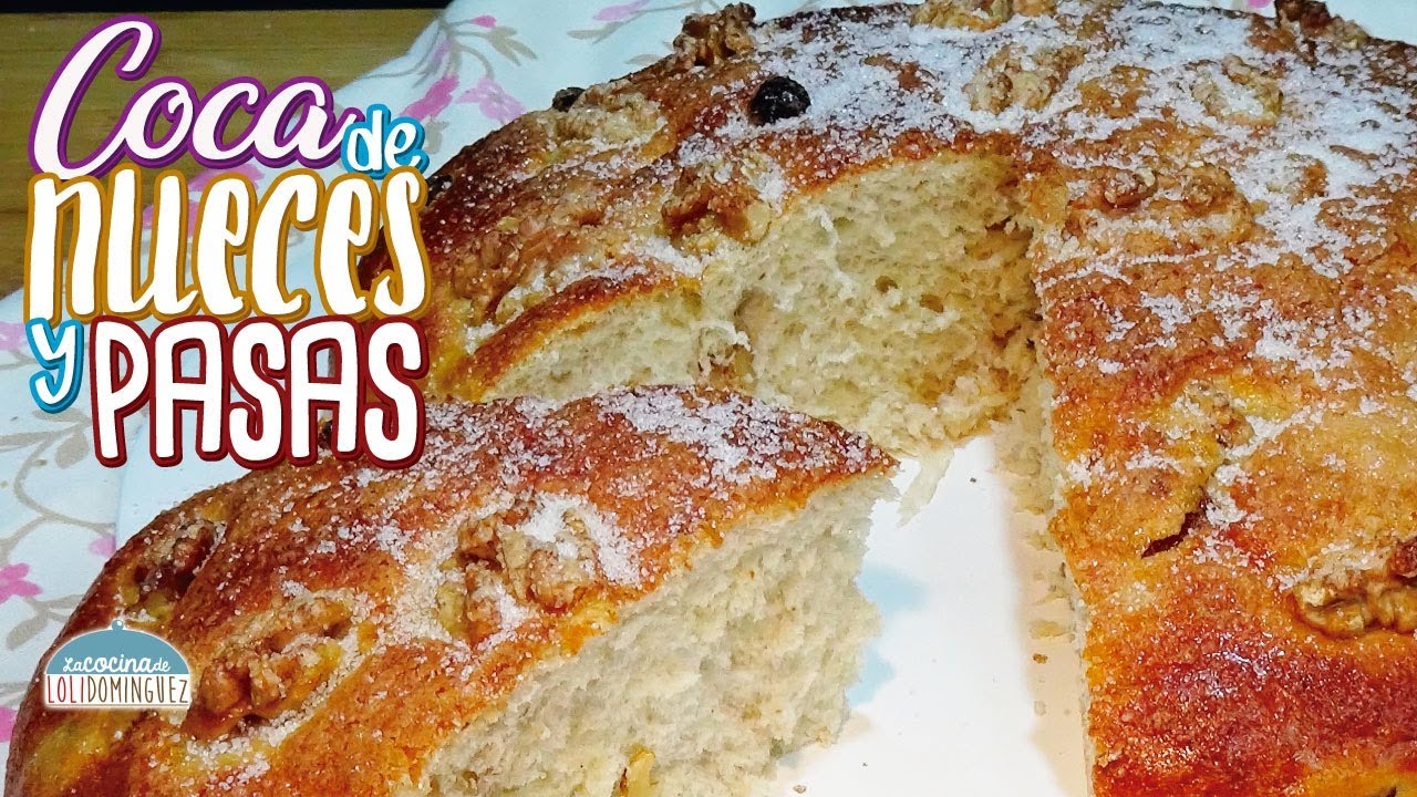 Coca de Brioche con Nueces y Caramelo