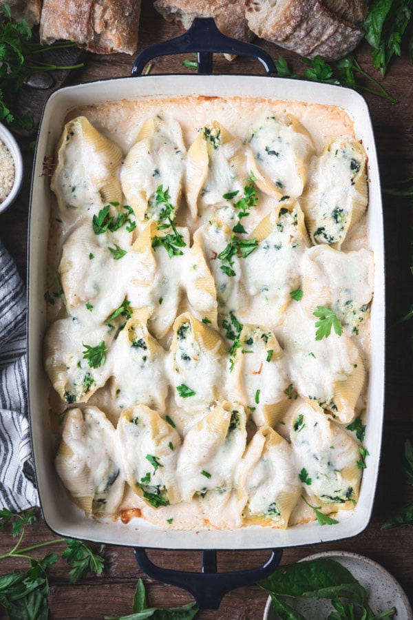 Chicken and Spinach Stuffed Shells