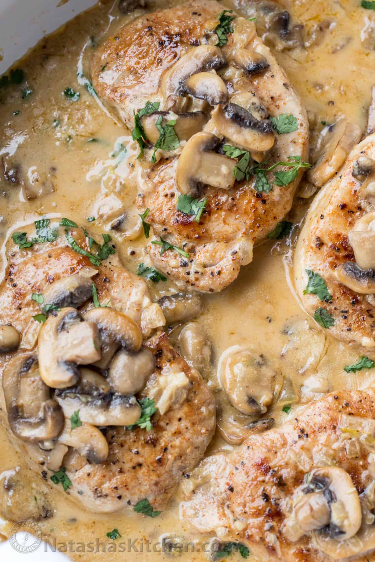 Mushroom Cream Sauce Boneless Pork Chops