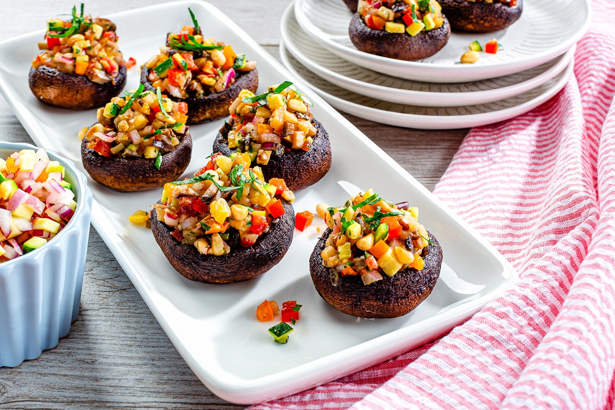 Ratatouille Stuffed Mushrooms