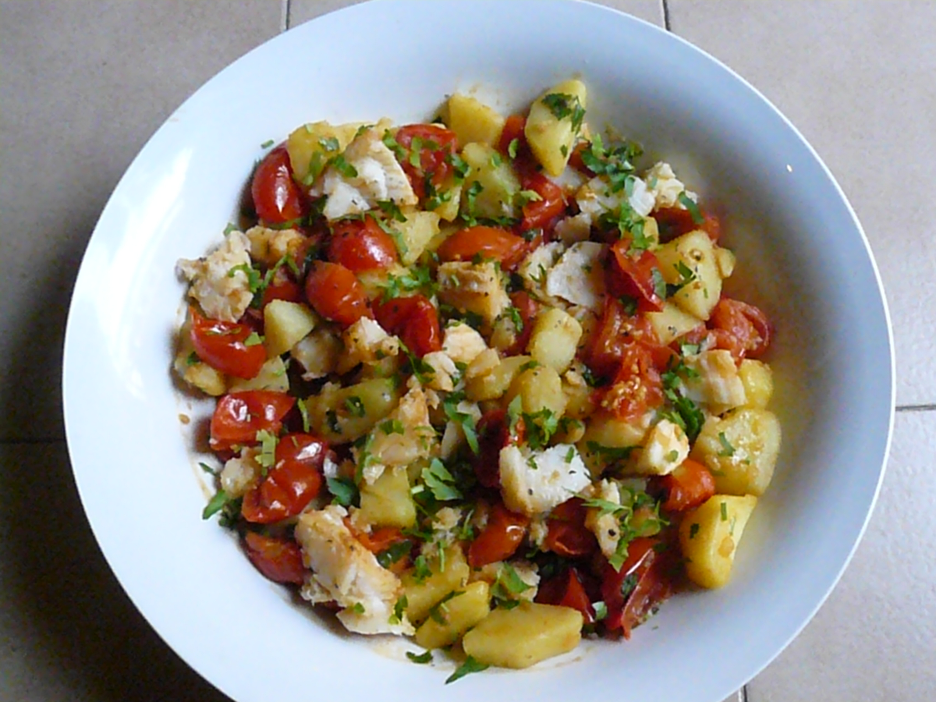 Cod and Tomato Tart