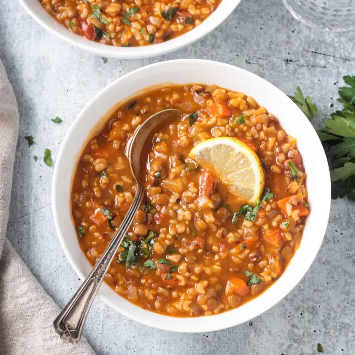 Rice and Lentil Soup