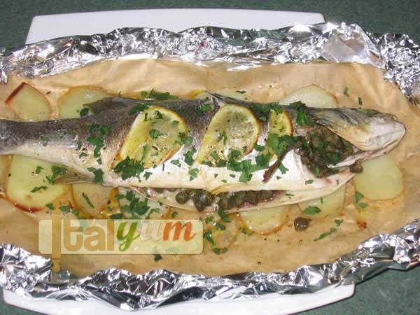 Cartoccio de Salmón con Champiñones y Cebolla