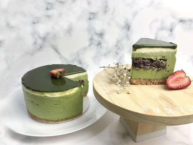 Matcha Red Bean Cheesecake