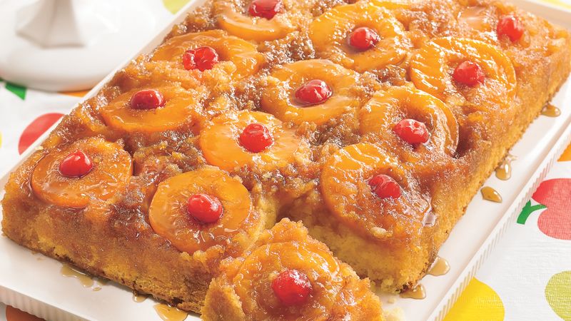 Peach Pineapple Upside-Down Cake