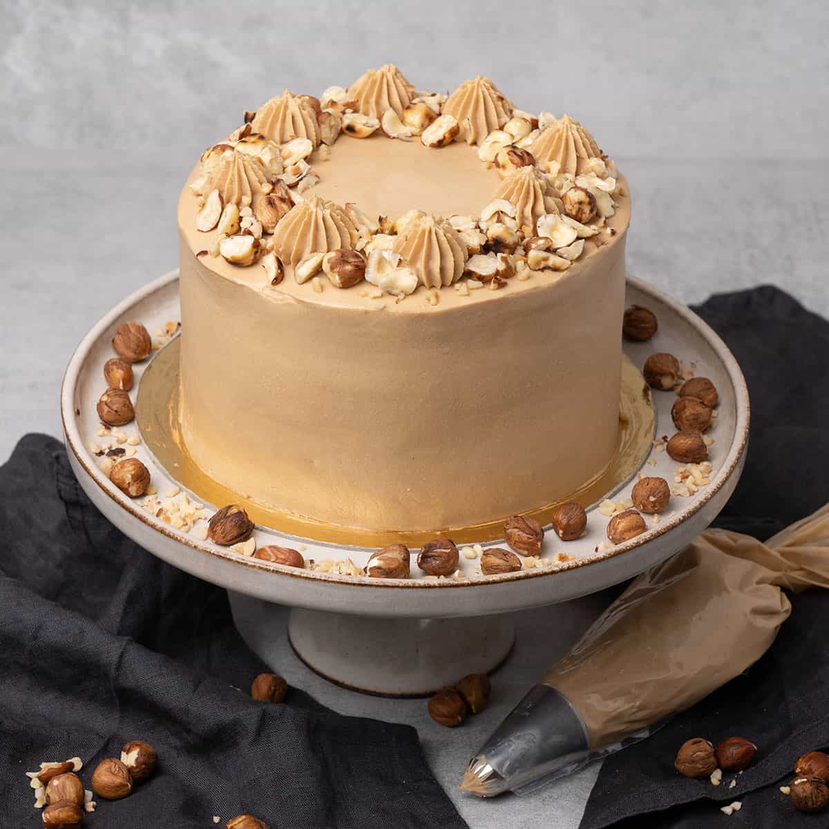 Hazelnut Praline Cake