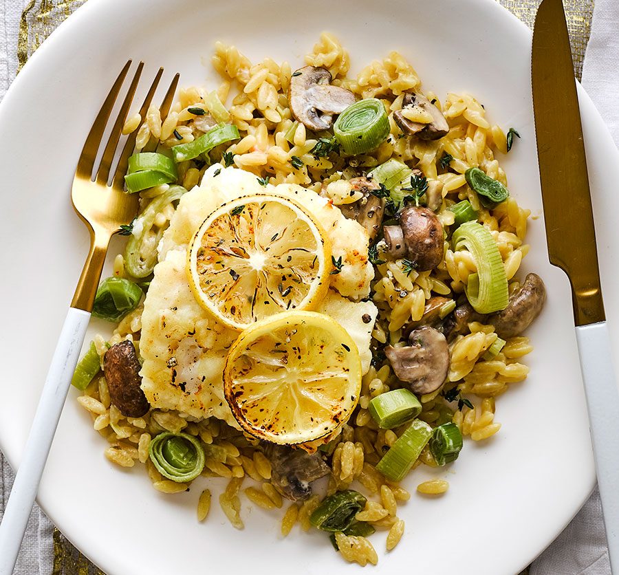 Cod and Mushroom Risotto