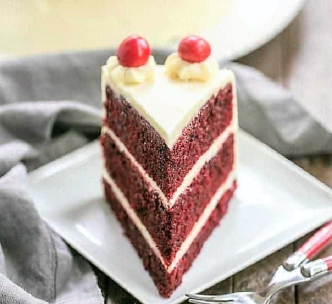Red Velvet Cake with White Chocolate Cream Cheese Frosting