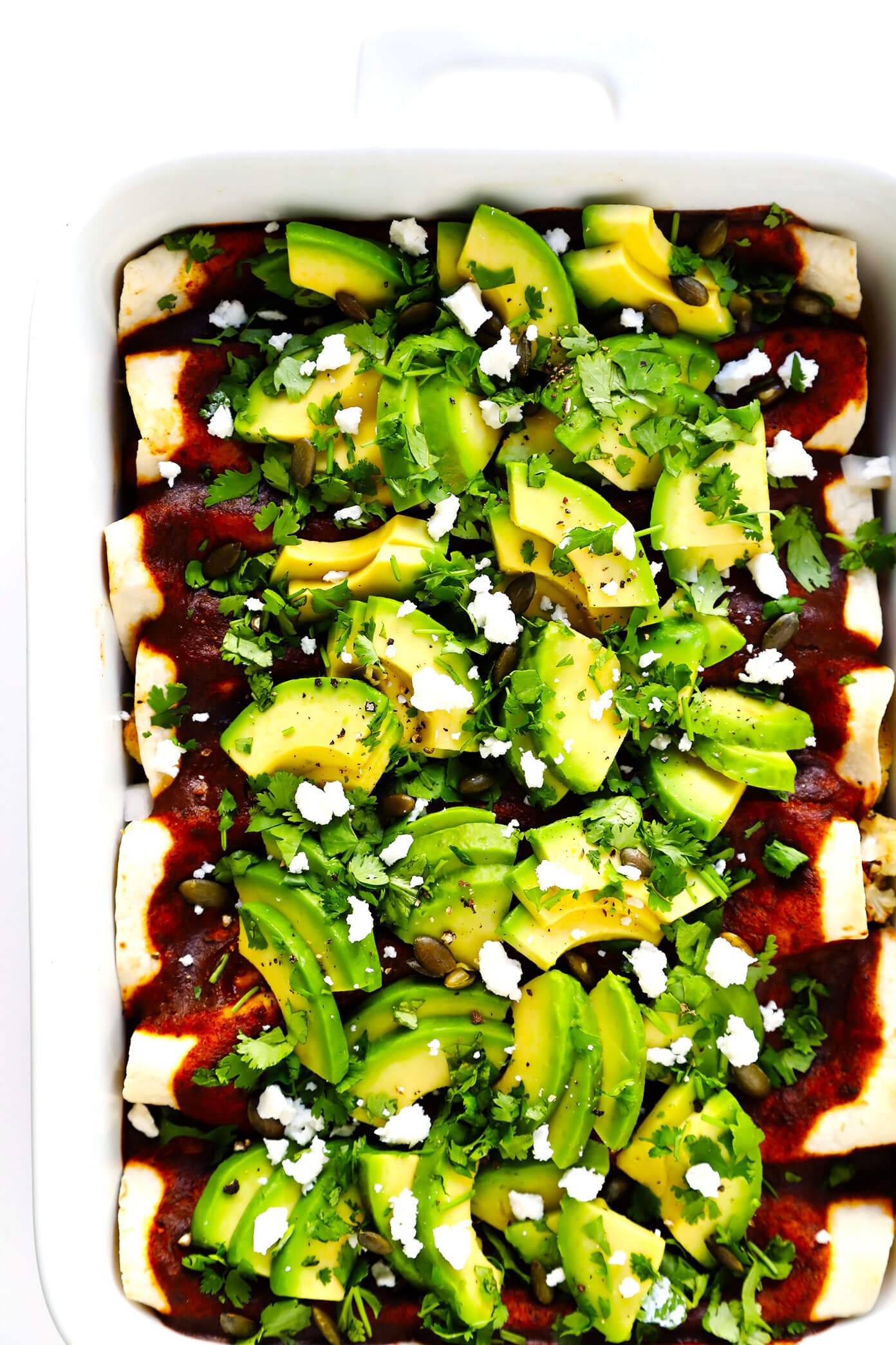 Cauliflower and Chickpea Enchiladas