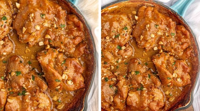 Boneless Chicken Thigh Stir-Fry with Peanut Sauce