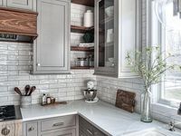 Gray and White Kitchen