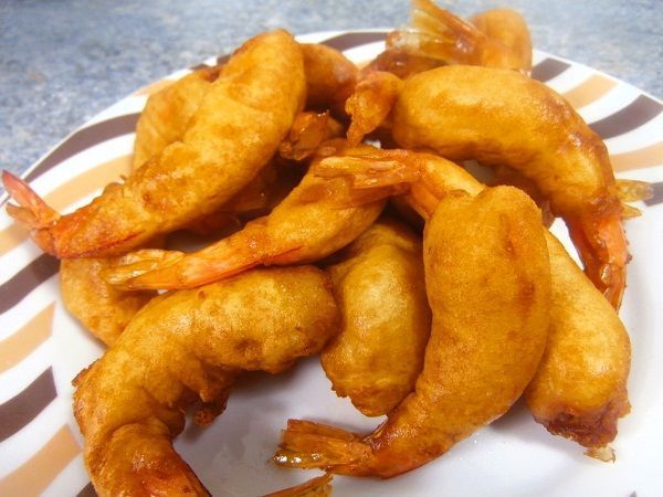 Receta de Gambas en Gabardina con salsa de limón