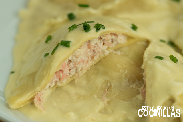 Ravioli de salmón