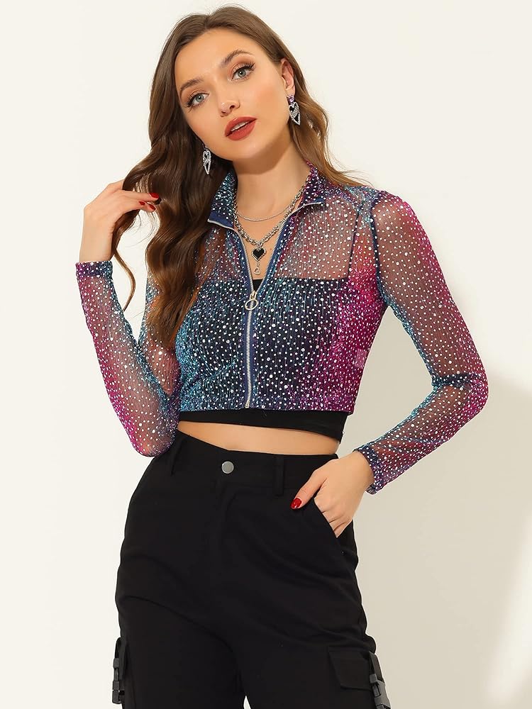 7. Glamorous Women's Sequin Velvet Suit Jacket - Stand out from the Crowd