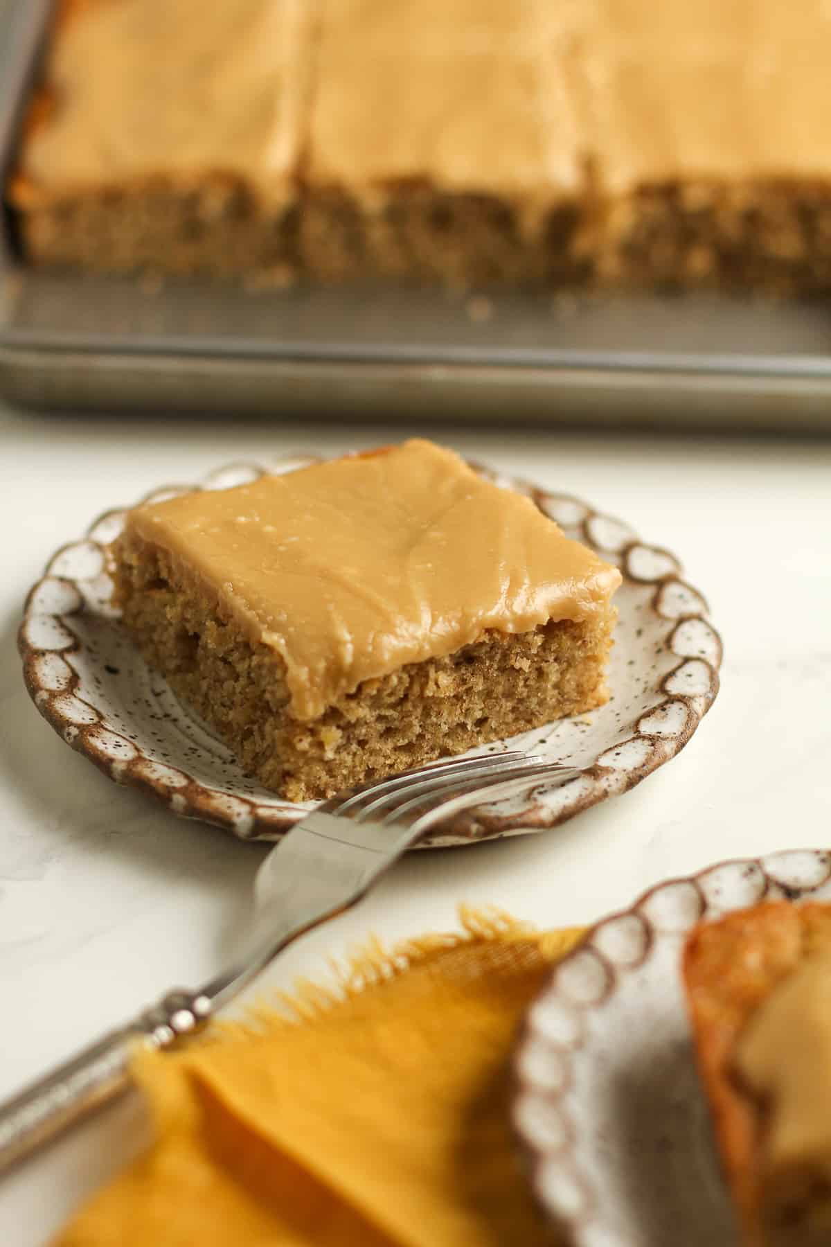 Caramel Banana Sheet Cake