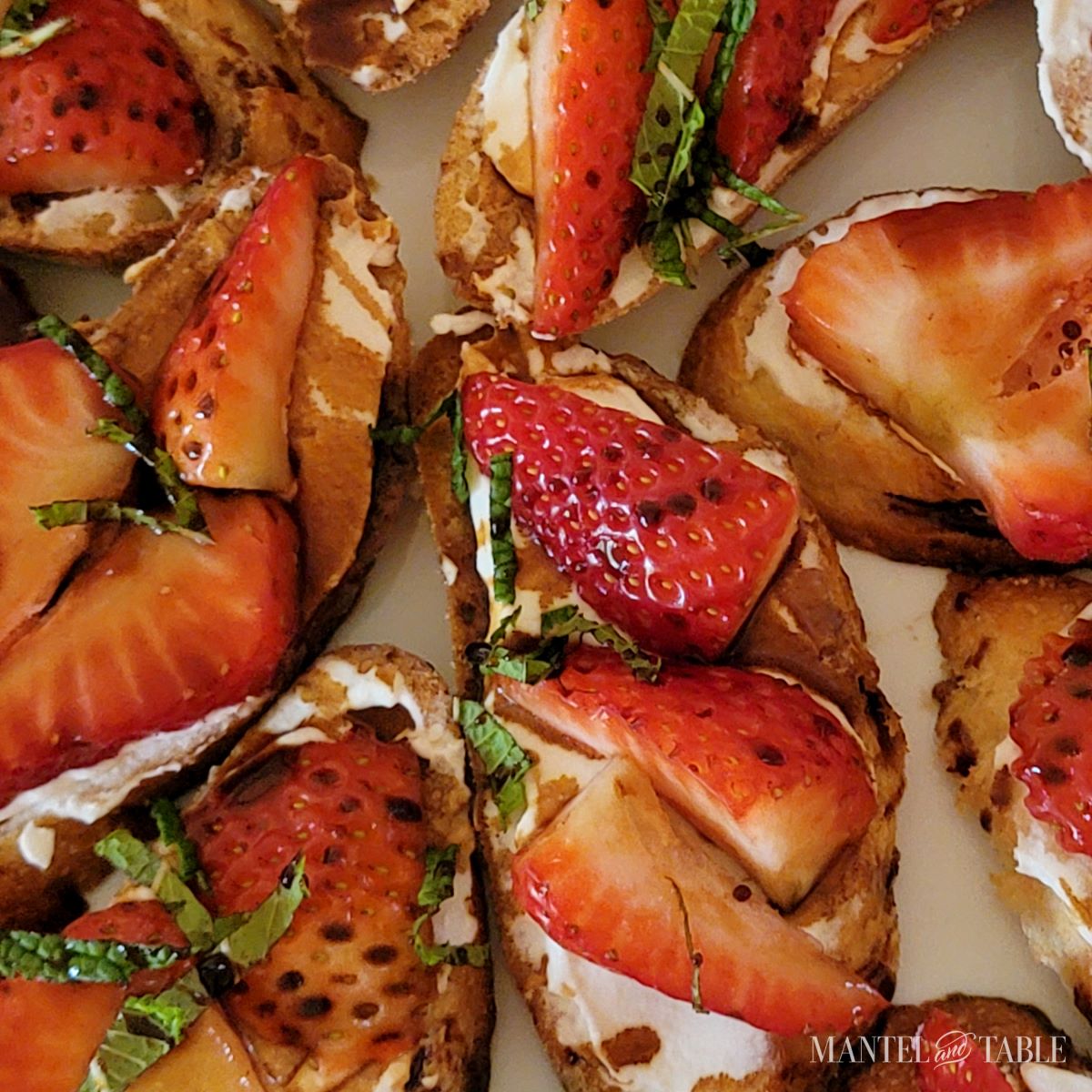 Champagne and Strawberry Crostini