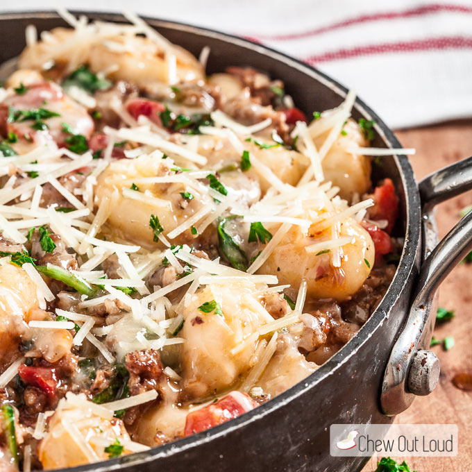 Gnocchi with Sausage and Spinach