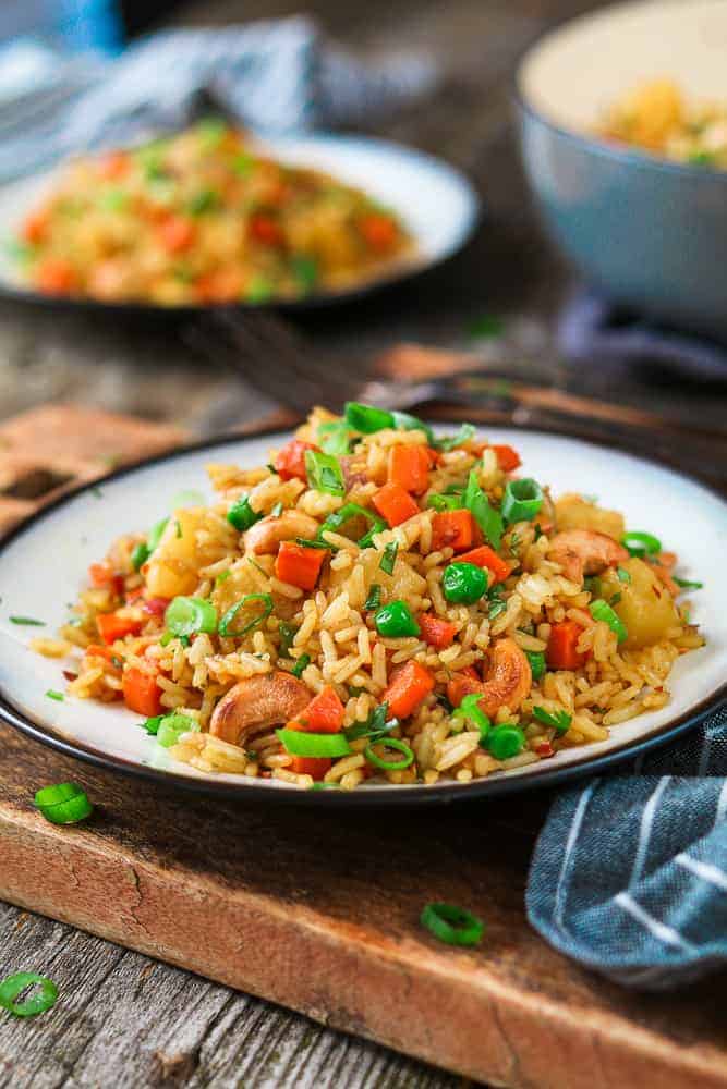 Pineapple and Cashew Veggie Fried Rice