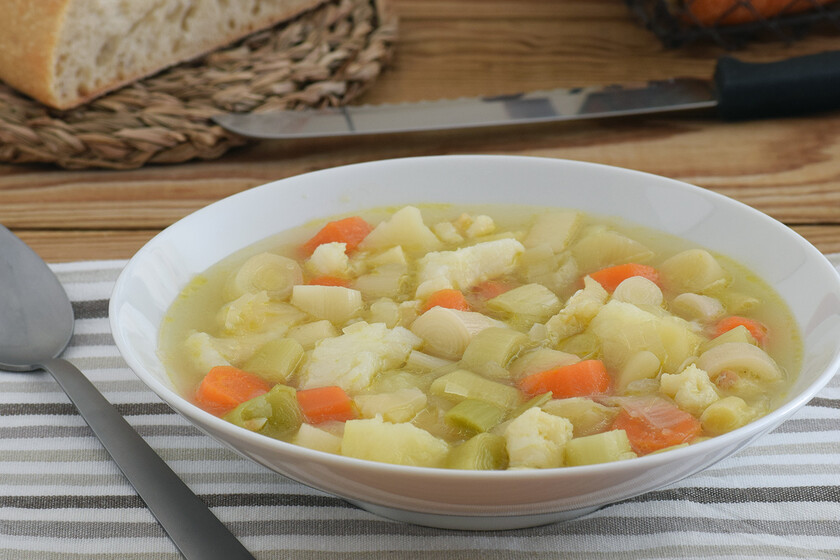 Porrusalda con zanahorias