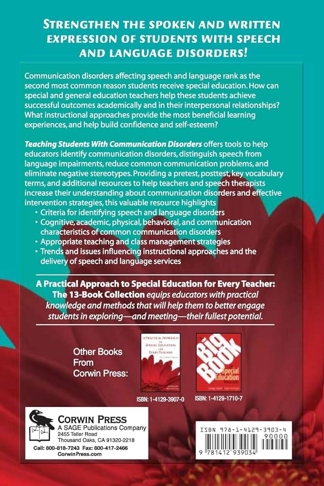 Teaching Students with Speech and Language Disorders: A Practical Guide for Every Teacher