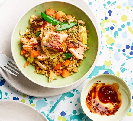 Salmon Egg Fried Rice