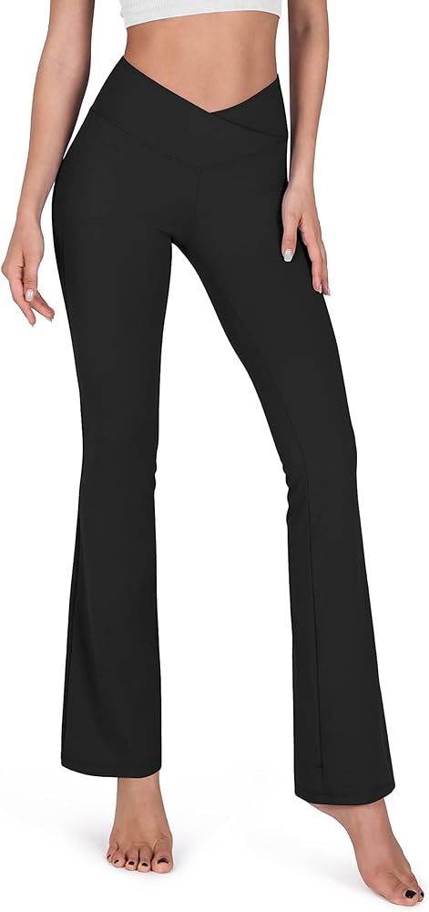 ODODOS Women's High Waist Boot-Cut Yoga Pants