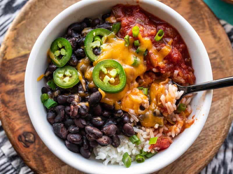 Rice and Bean Burrito Bowl