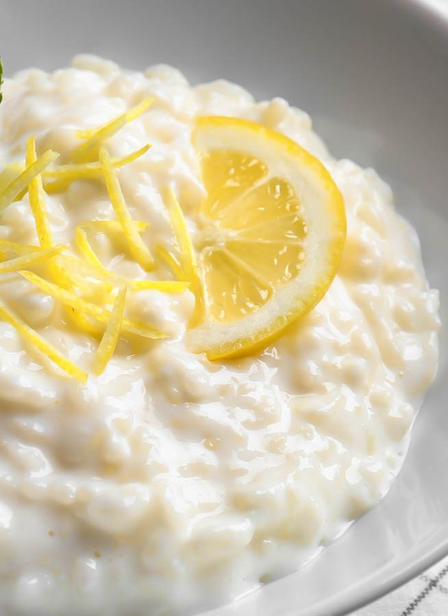 4. Lemon Rice Pudding