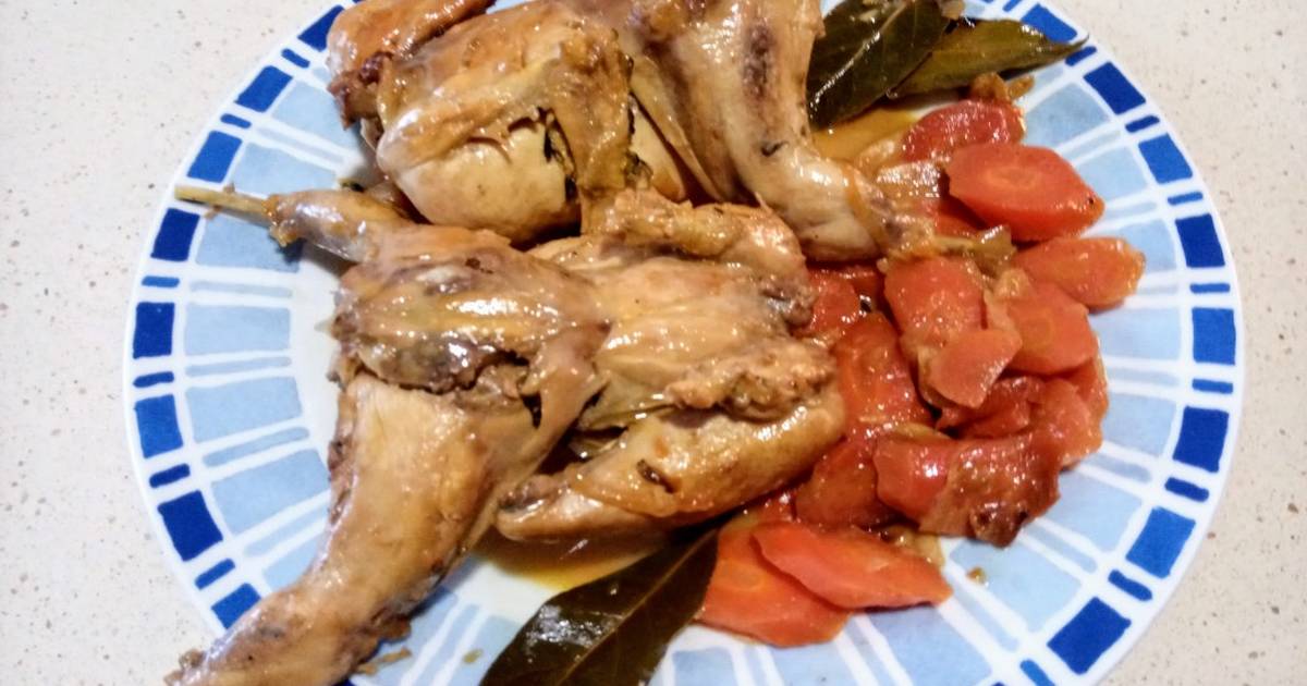 Perdiz estofada con vino blanco