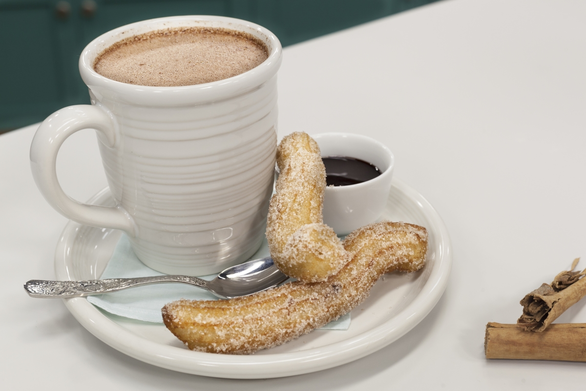 Churros con chocolate - Receta gourmet