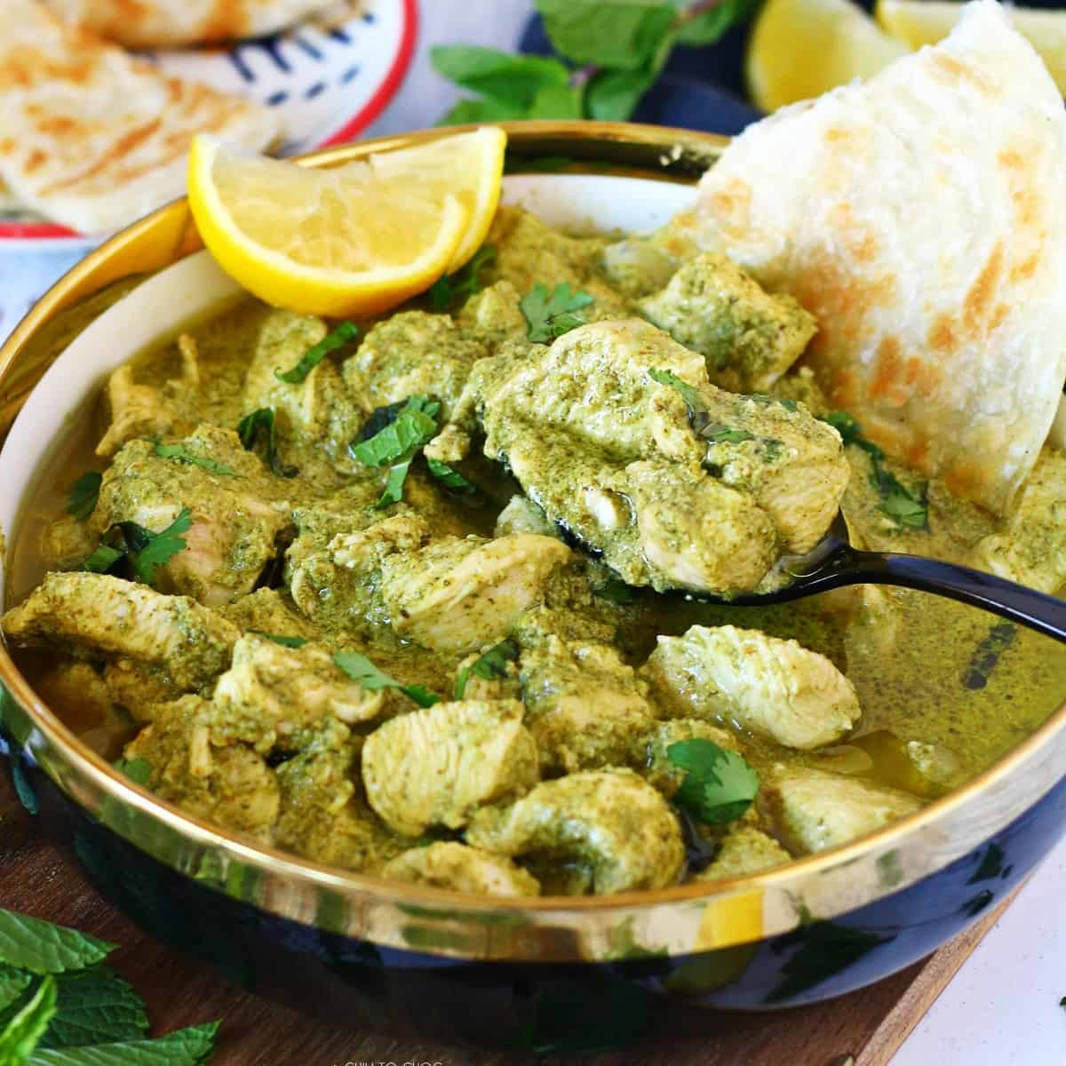 Green Chicken Handi