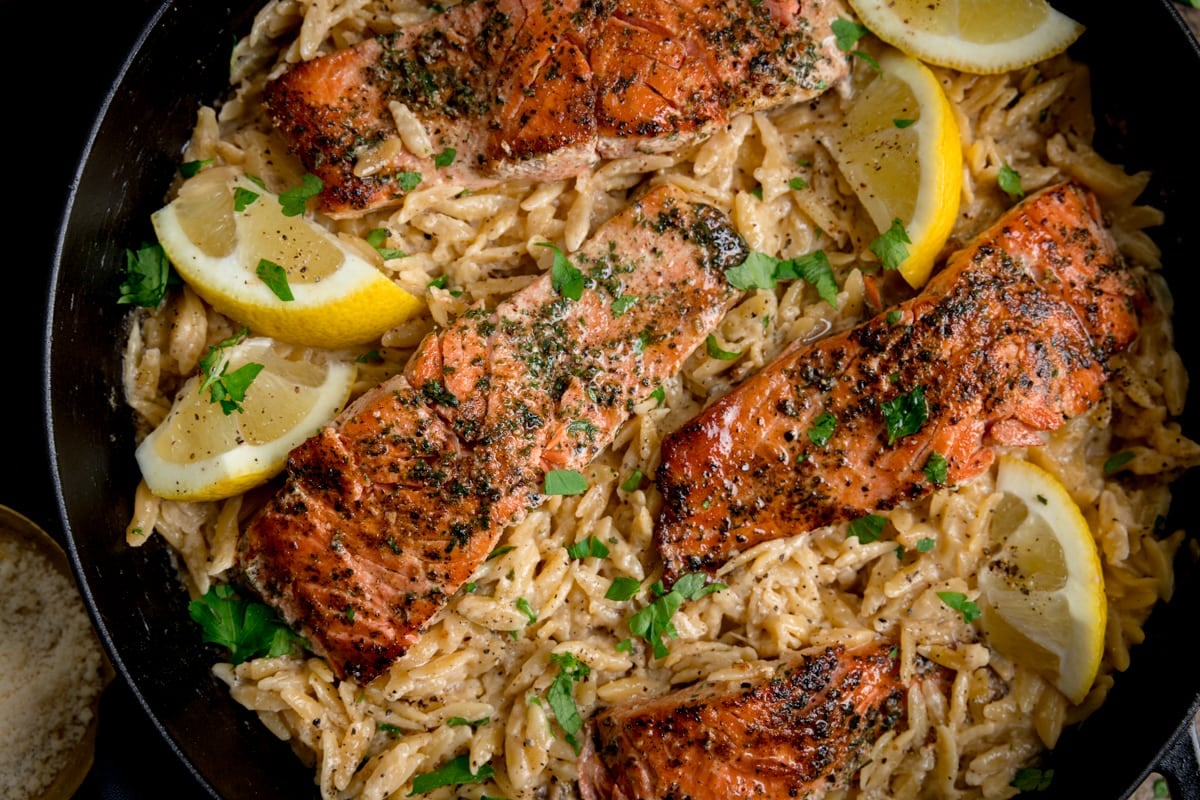 8. Pan-Fried Sea Bass with Lemon Butter Sauce