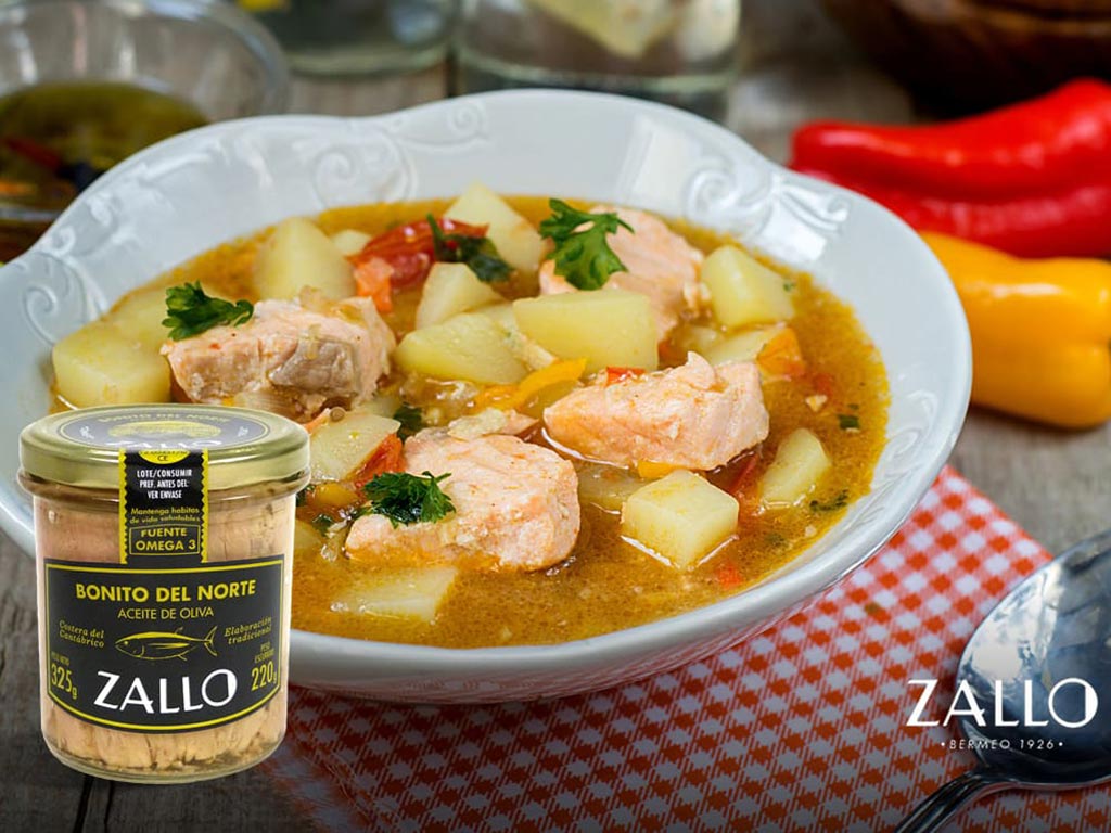 Marmitako con bonito en conserva