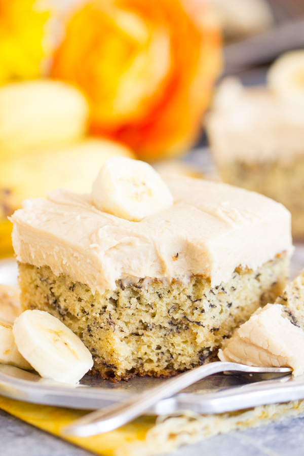 Caramel Banana Cake with Brown Butter Frosting
