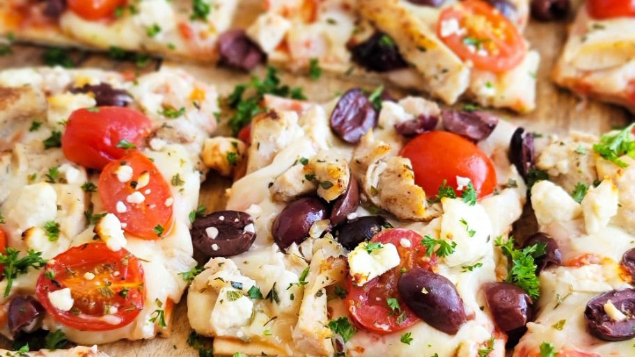Pizza de pepperoni y pollo