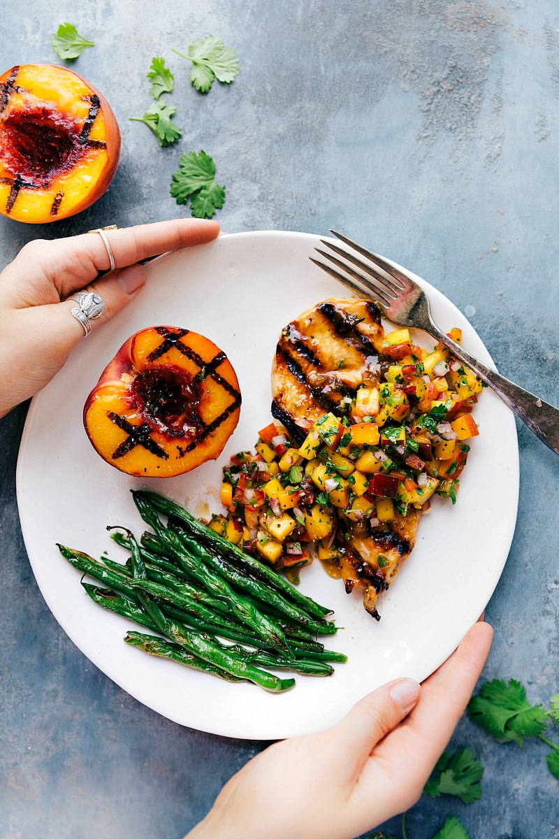 Grilled Chicken with Peach Salsa
