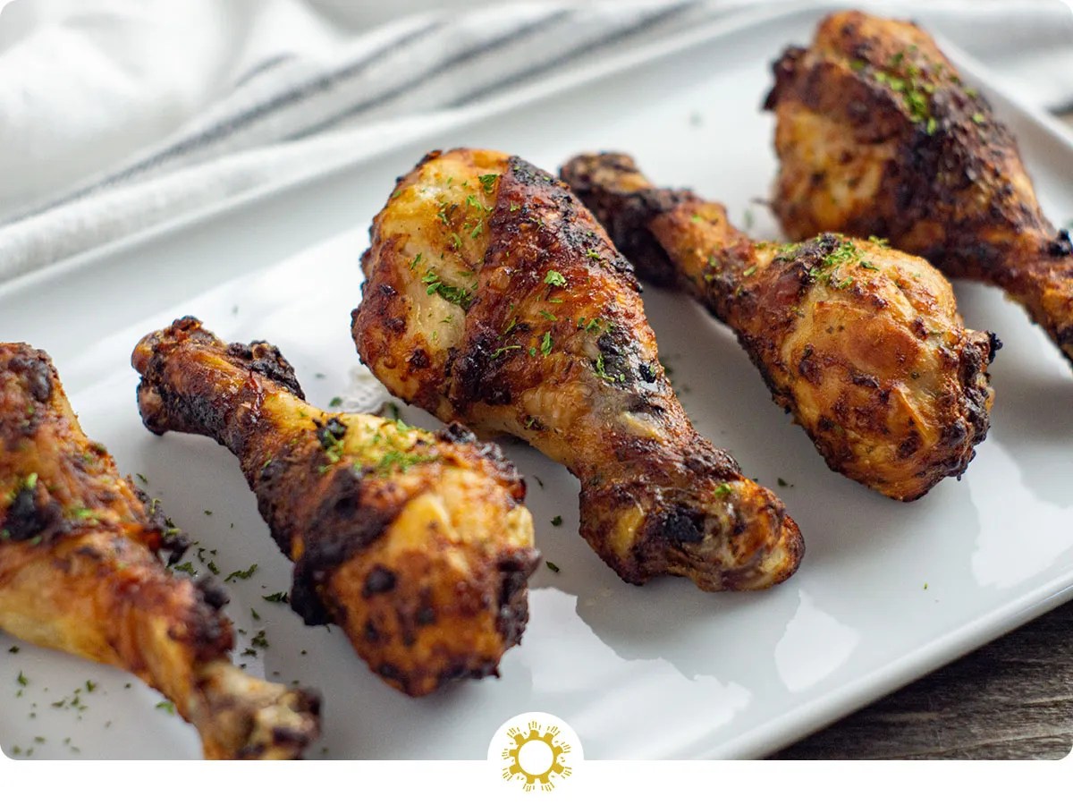 BBQ Ranch Air Fryer Chicken Legs