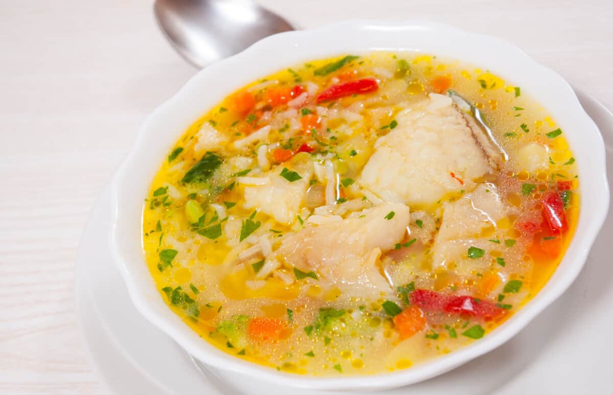 Sopa de pescado con arroz