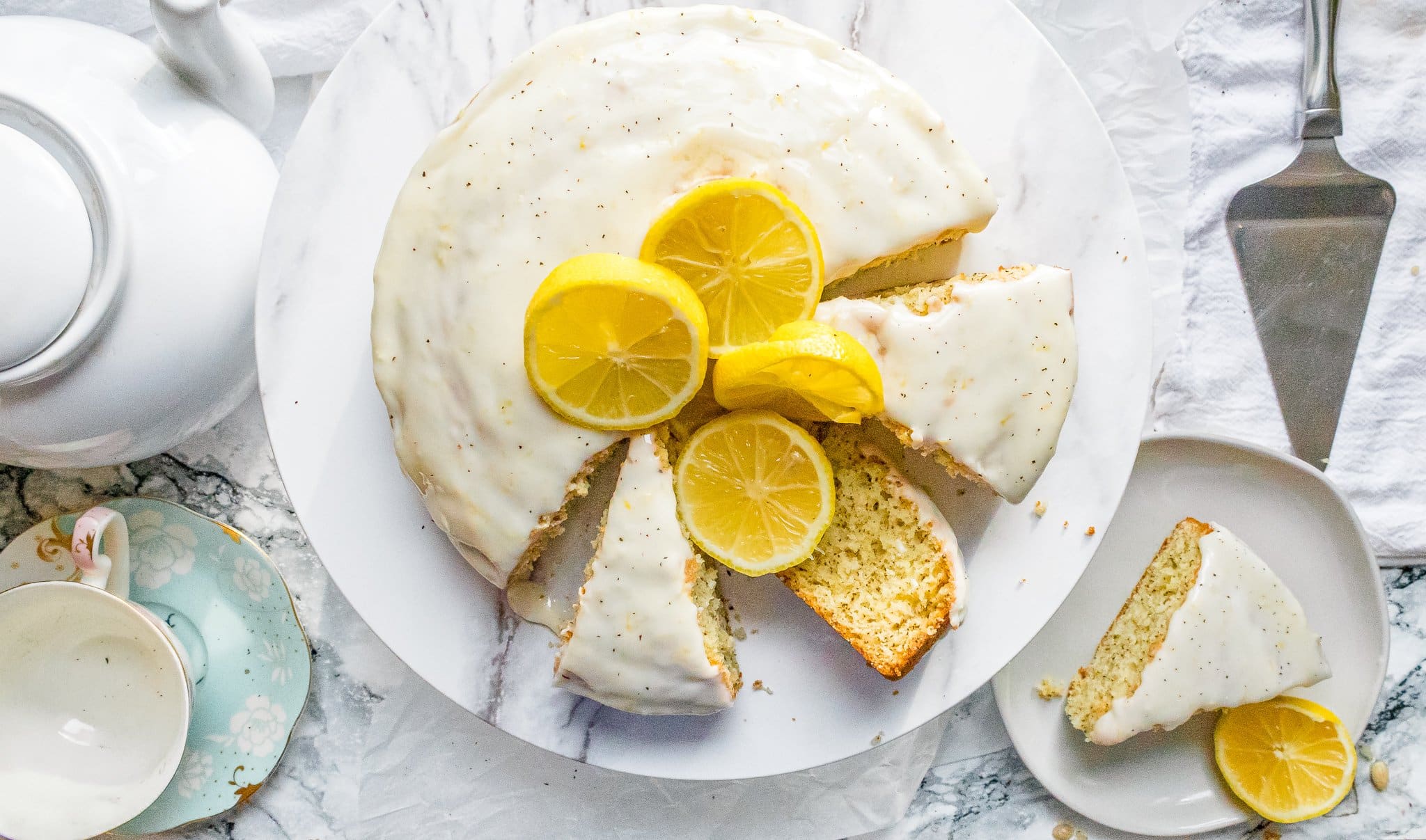 Lavender Honey Upside-Down Cake