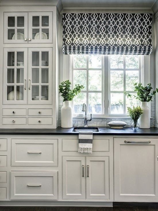 Rustic Black and White Kitchen