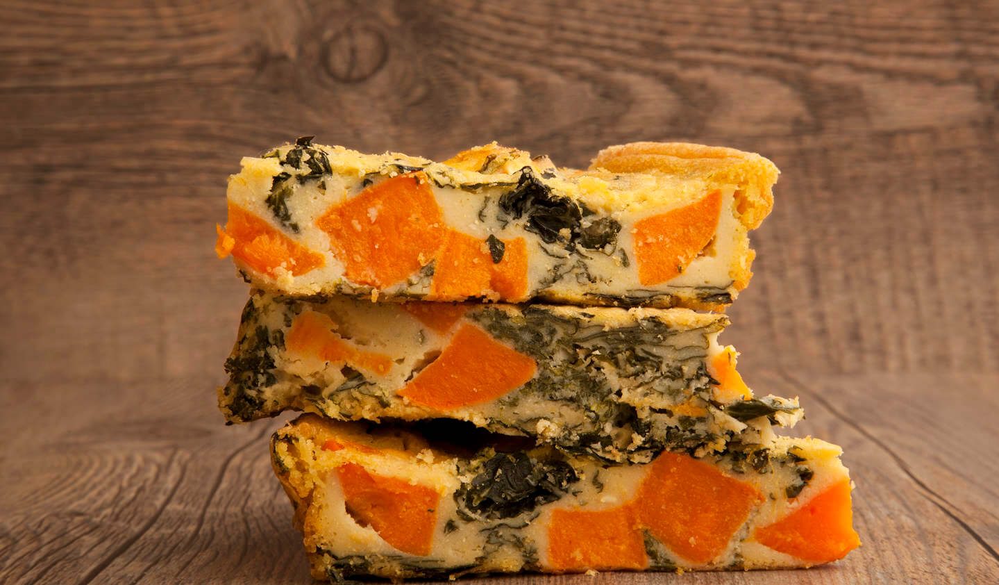 Farinata de champiñones y queso gorgonzola