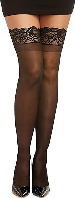 Dreamgirl Women's Sheer Thigh High Stockings