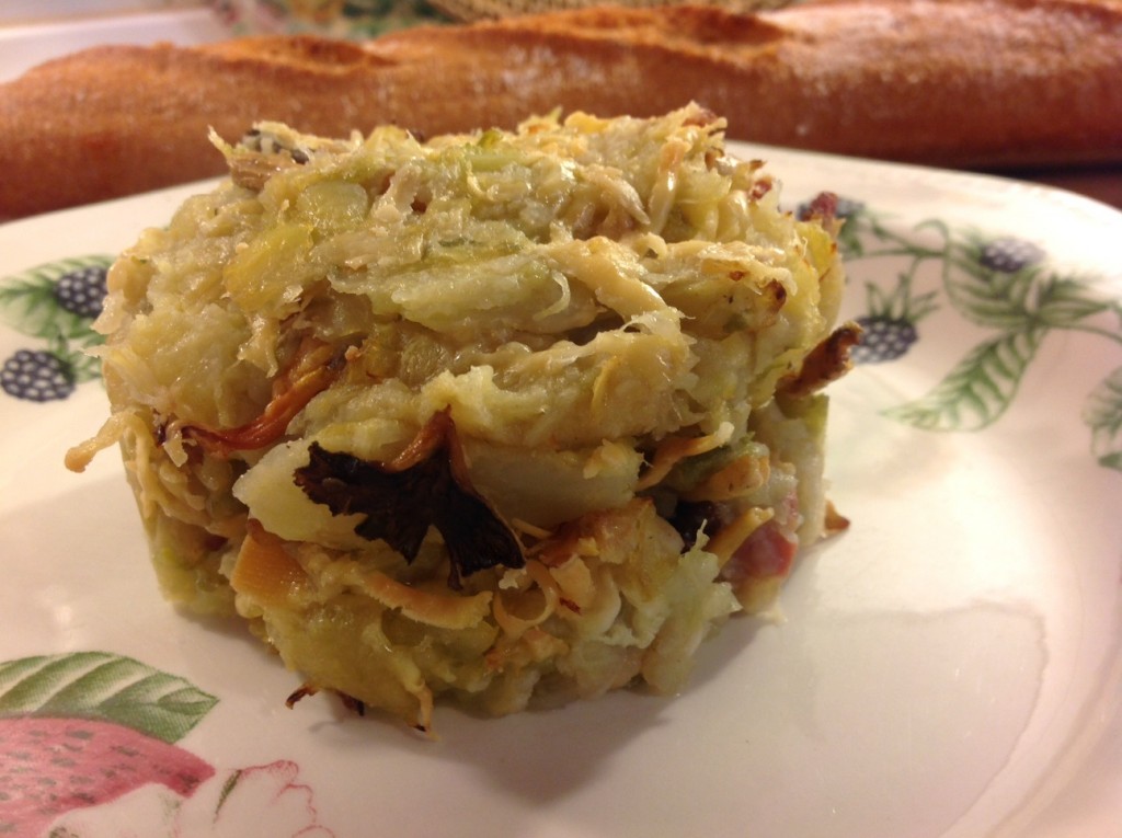 Trinxat con queso gratinado
