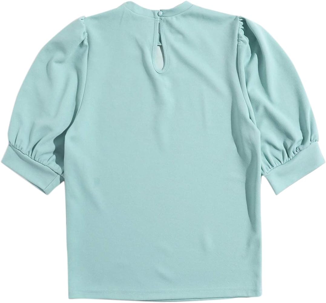 SheIn Women's Puff Sleeve Smock Top