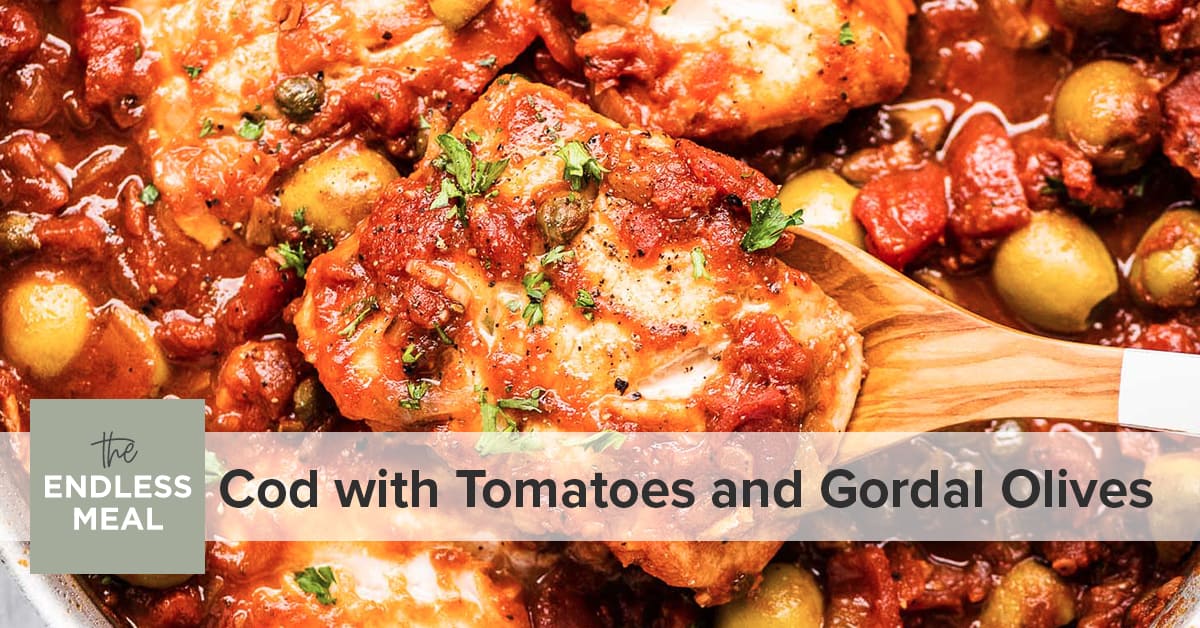 Cod with Tomato and Olive Sauce