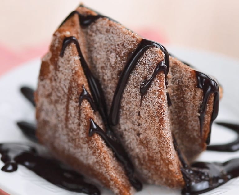 Churros de calabaza con crema de caramelo