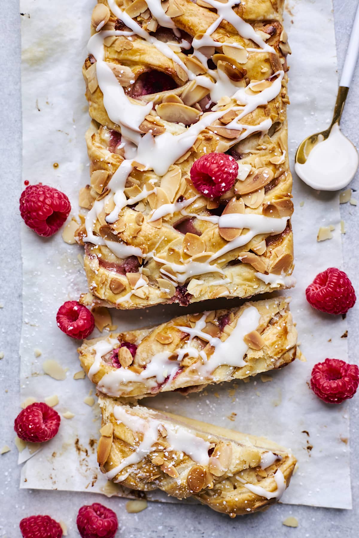 Raspberry and Cream Cheese Pastry Braid