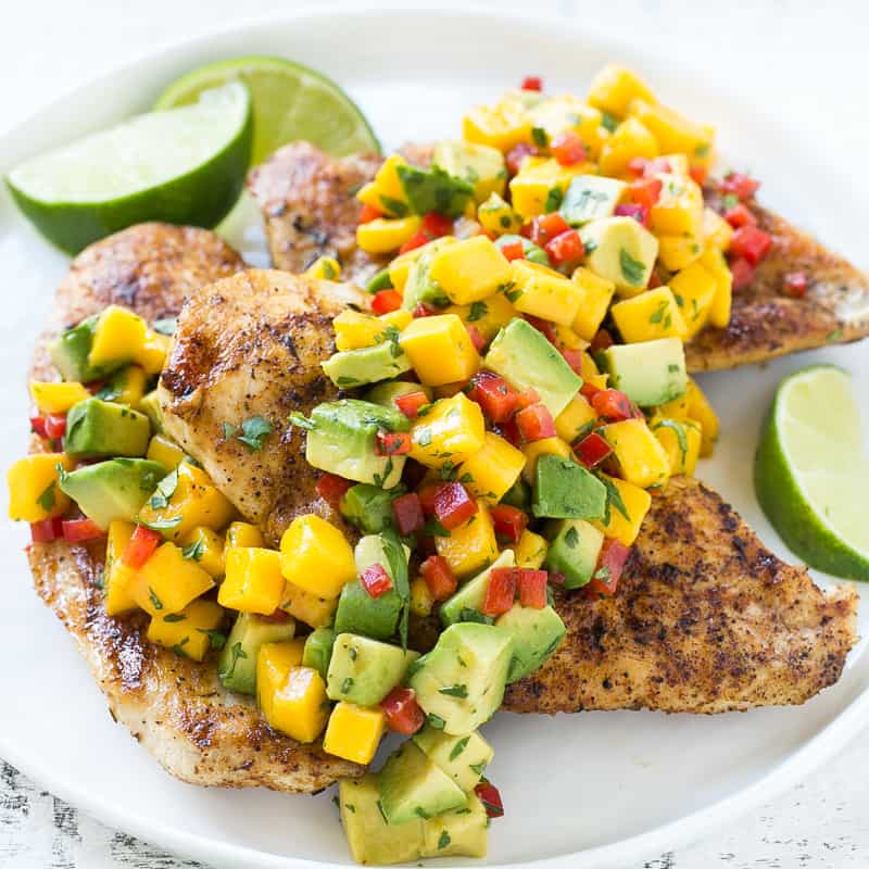 Grilled Chicken with Mango Salsa