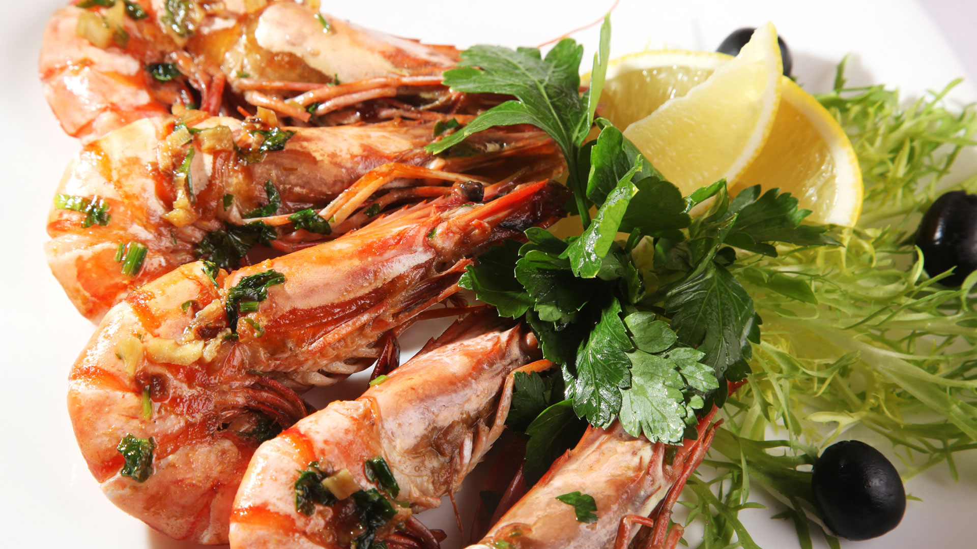 Gambas a la plancha con ajo y limón