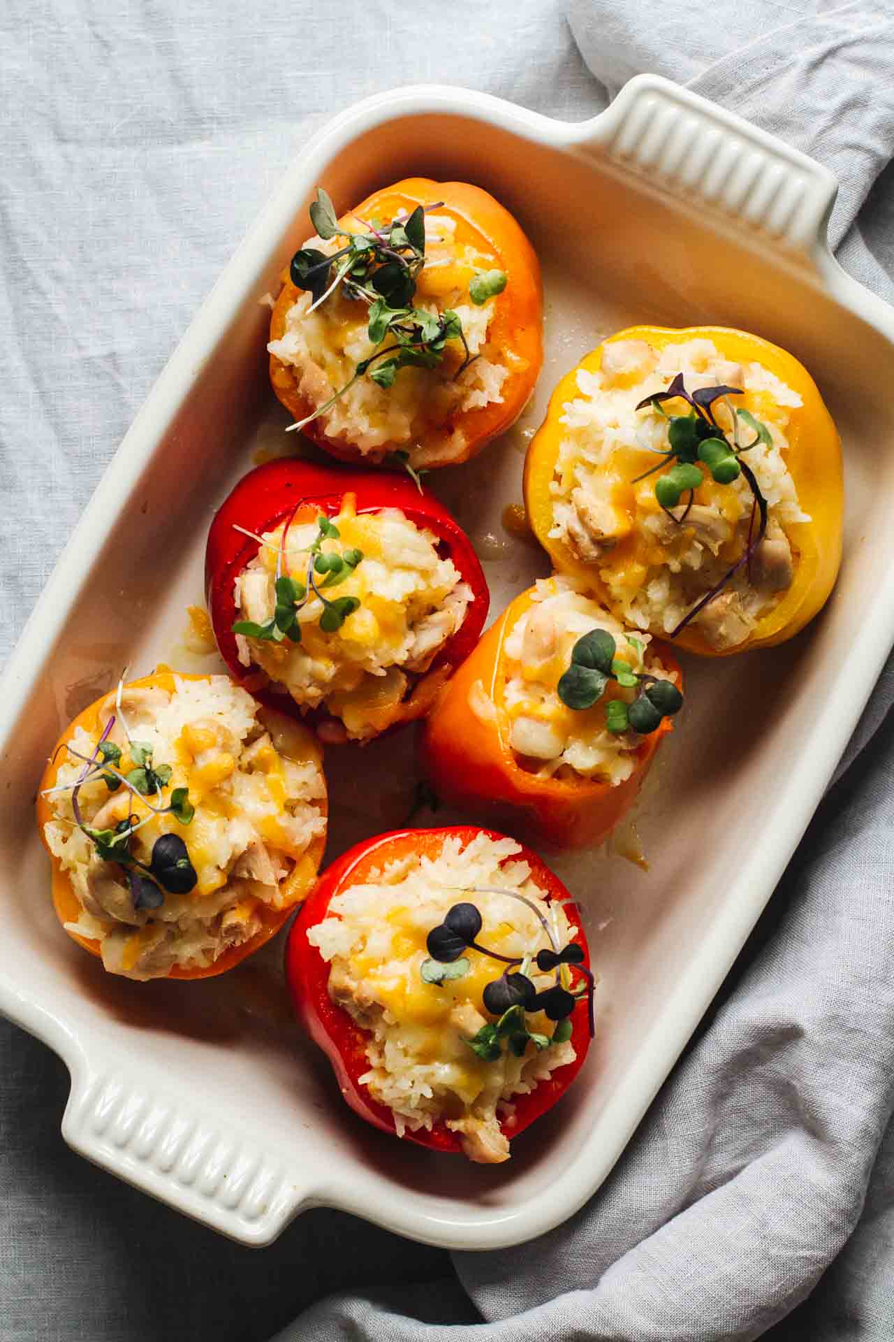 Chicken and Rice Stuffed Peppers